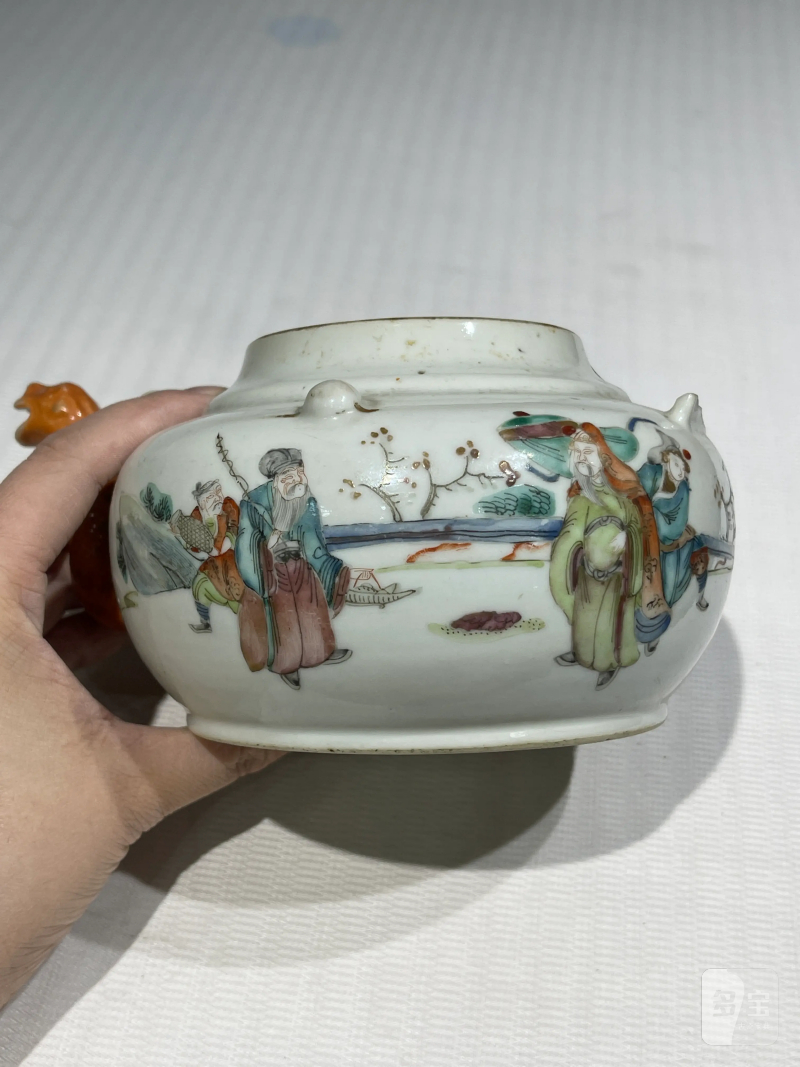 清代 粉彩茶壶一组十二件 - 图10